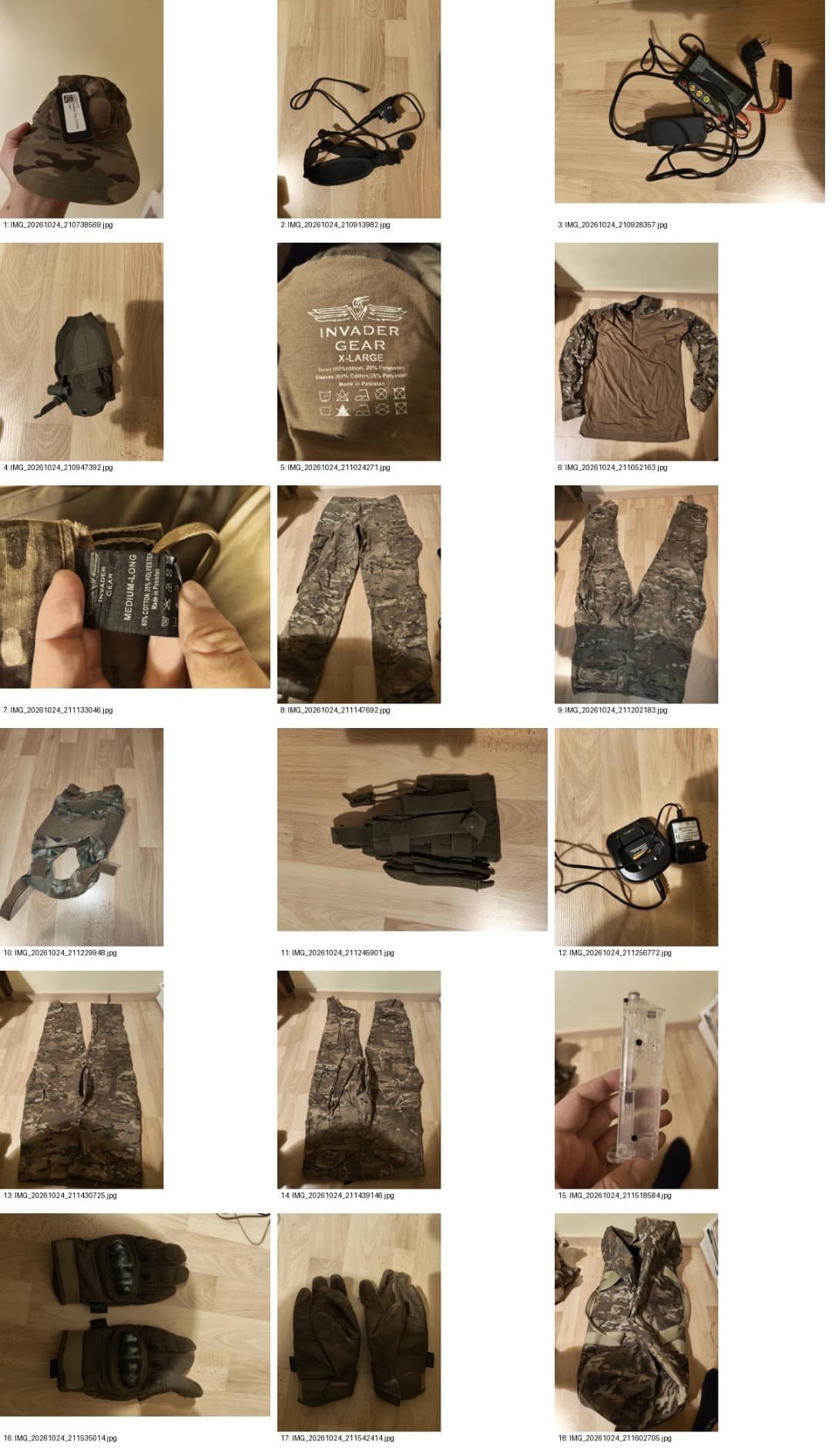 Airsoft výstroj Invader Gear + doplňky – celek, Praha
