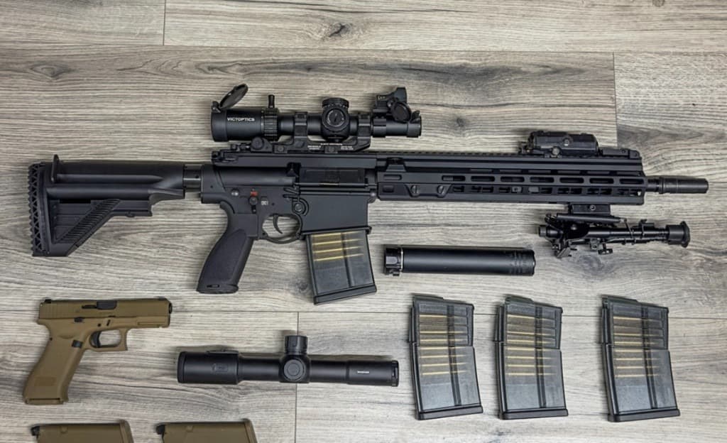 HK417 EC-203 DMR - Černá M110 A1